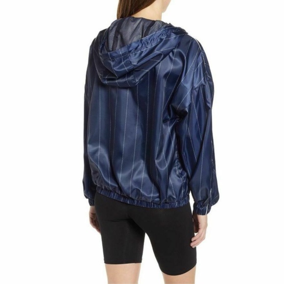 IVY PARK Baseball Pinstripe Hoodie Bomber Jacket L - Picture 7 of 16